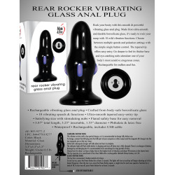Adam & Eve Plug en verre vibrant Rear Rocker 8.5 x 4cm